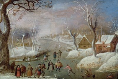 Paesaggio invernale con pattinatori da Christoffel van den circle of Berghe